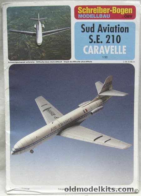Schreiber-Bogen 1/50 Sud Aviation SE-210 Caravelle Air France, JFS-71025 plastic model kit